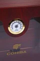 Cohiba Humidor / Üç Katlı Puro Saklama Kutusu - Kiraz Rengi