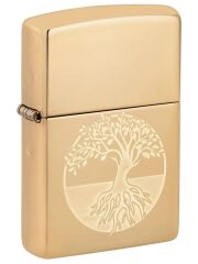 Zippo Tree Of Life High Polish Brass Dizayn Çakmak