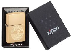 Zippo Tree Of Life High Polish Brass Dizayn Çakmak