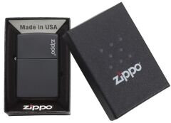 Zippo Classic Logo Matte Black Çakmak