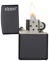 Zippo Classic Logo Matte Black Çakmak