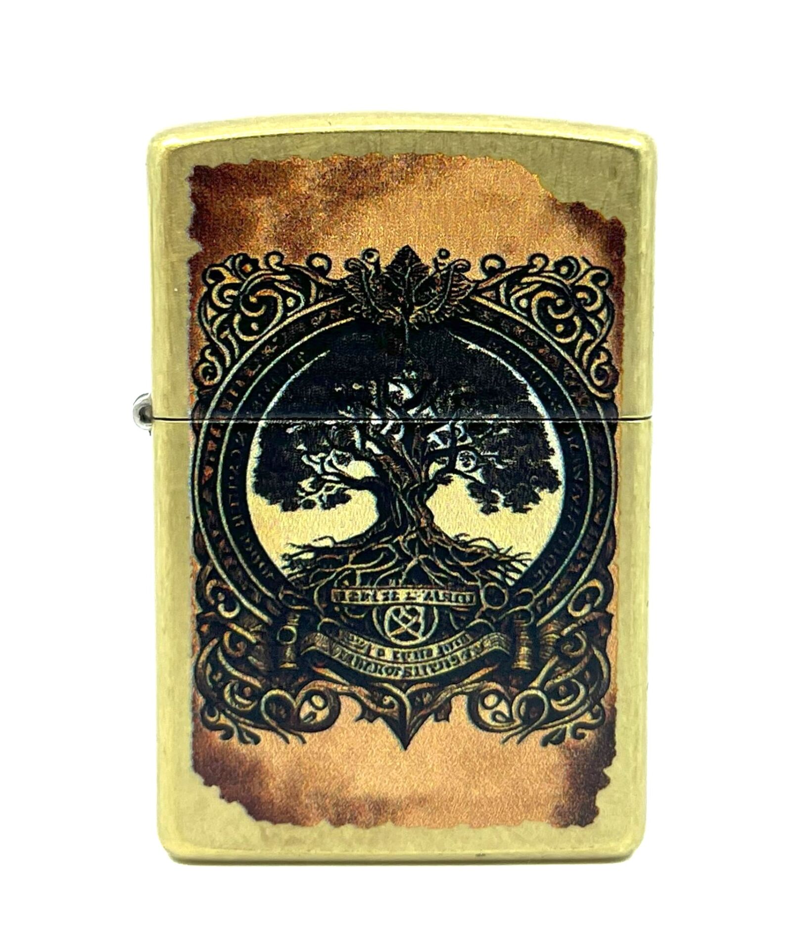 Zippo Tree Of Life Antique Brass Dizayn Çakmak