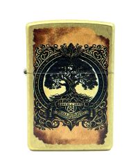 Zippo Tree Of Life Antique Brass Dizayn Çakmak