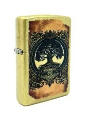 Zippo Tree Of Life Antique Brass Dizayn Çakmak