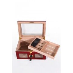 Parmida Humidor / Puro Saklama Kutusu Kırmızı 0143