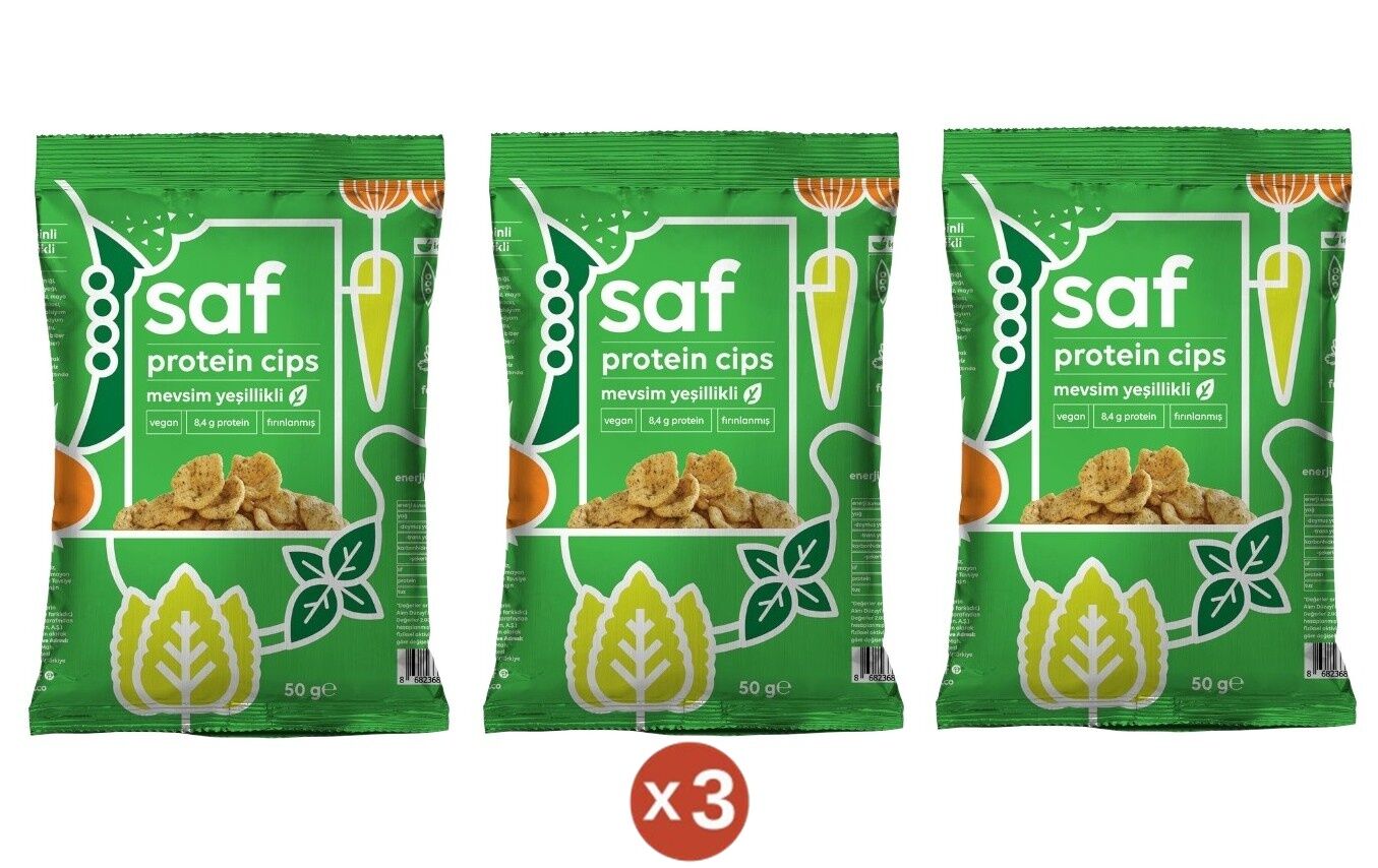 Saf Nutrition Mevsim Yeşillikli Protein Cips 50 g (3 ADET)