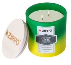Zippo Kokulu mum – Limon & Misket limonu – Cam içinde çift fitilli şık mum – 368 g – 55 saat yanma süresi – Koku nötralize edici koku – ABD'de üretilmiştir