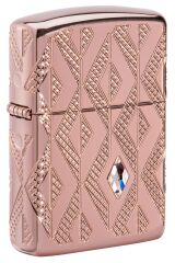 Zippo Geometric Diamond Pattern Design Çakmak