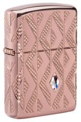 Zippo Geometric Diamond Pattern Design Çakmak
