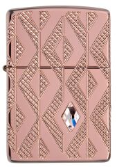 Zippo Geometric Diamond Pattern Design Çakmak