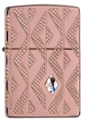 Zippo Geometric Diamond Pattern Design Çakmak