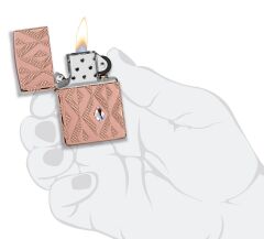 Zippo Geometric Diamond Pattern Design Çakmak