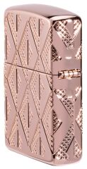 Zippo Geometric Diamond Pattern Design Çakmak