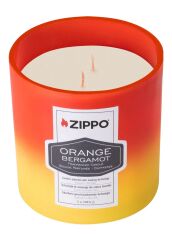 Zippo Kokulu mum – Turuncu & bergamot – Cam içinde çift fitilli şık mum – 368 g – 55 saat yanma süresi – koku nötralize edici koku – ABD'de üretilmiştir