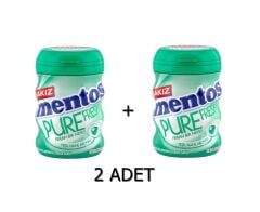 Mentos Pure Fresh Yeşil Nane Aromalı Sakız - Şekersiz(Tatlandırıcılı) 60g (2 ADET)