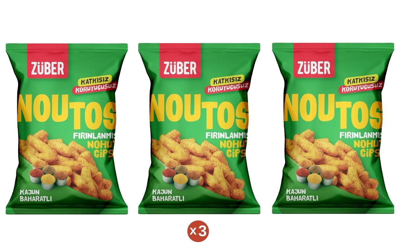 Noutos Kajun Baharatlı Nohut Cipsi 55gr (3 ADET)