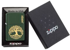Zippo Tree Of Life Green Matte Dizayn Çakmak