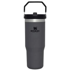 Stanley The IceFlow Flip Straw Pipetli Termos Bardak 0,89 LT (30 OZ) - Charcoal