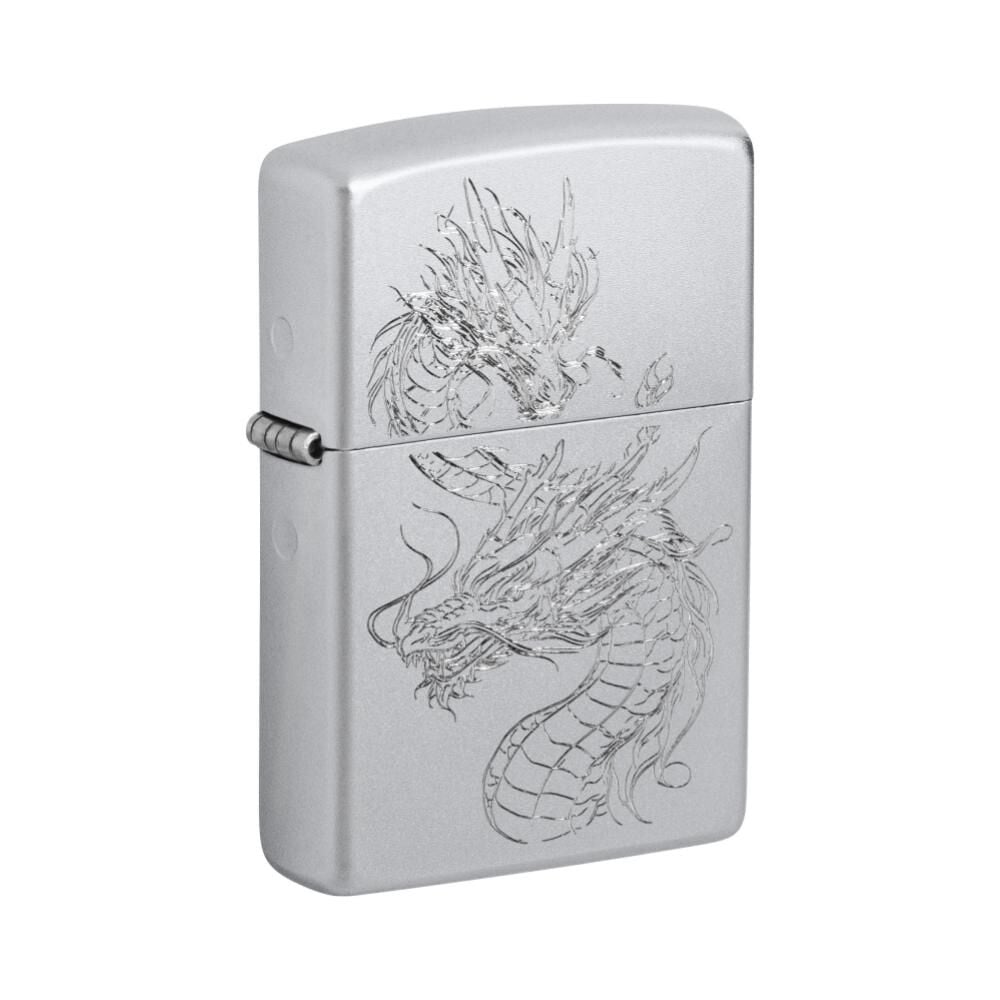 Zippo Dragon Satin Chrome Dizayn Çakmak