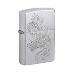 Zippo Dragon Satin Chrome Dizayn Çakmak
