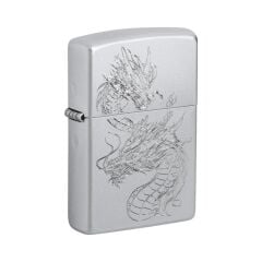 Zippo Dragon Satin Chrome Dizayn Çakmak