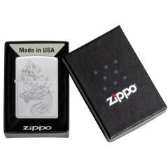Zippo Dragon Satin Chrome Dizayn Çakmak
