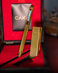 Caka Zen Altın Çizgi Kalem Çakmak Seti