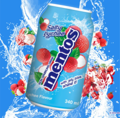 Mentos Hindistan Cevizi Jölesi Parçacıklı Tuzlu Liçi Aromalı İçecek 340 ML