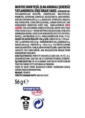 Mentos Sour Yeşil Elma Aromalı Şekersiz-Tatlandırıcılı Ekşi Draje Sakız 56g (2 ADET)