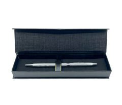 Premium Metal Roller Tükenmez Kalem - Parlak Krom