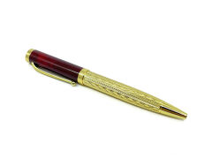 Premium Metal Roller Tükenmez Jumbo Kalem - Gold/Kahve