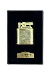 Zorro 582 Rustik Serisi - Altın Sarısı Benzinli Çakmak