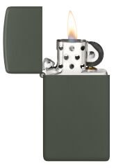 Zippo Slim Green Matte Dizayn