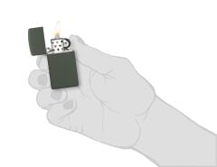 Zippo Slim Green Matte Dizayn