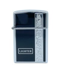 Black Martin Tek Torch Puro Çakmağı Gravür İşleme - Krom/Siyah