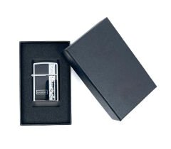 Black Martin Tek Torch Puro Çakmağı Gravür İşleme - Krom/Siyah