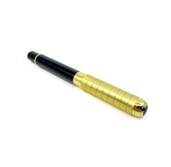 Premium Metal Roller Siyah Tükenmez Kalem - Altın Rengi Kapak