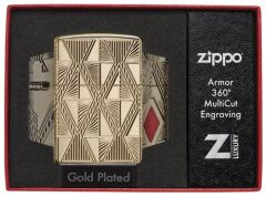 Zippo Luxury Diamonds Design Gold Plated Çakmak