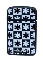 Zengaz Cool Tasarım Jet Alev Çakmak - Checkerboard Flower
