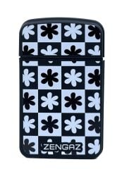 Zengaz Cool Tasarım Jet Alev Çakmak - Checkerboard Flower