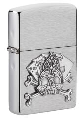 Zippo Card Skull Emblem Çakmak