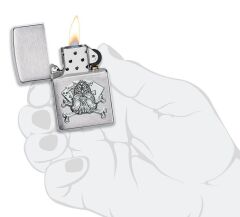 Zippo Card Skull Emblem Çakmak