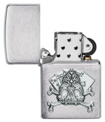Zippo Card Skull Emblem Çakmak