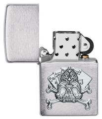Zippo Card Skull Emblem Çakmak