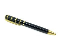 Premium Metal Roller Tükenmez Kalem Siyah Kapaklı - Siyah