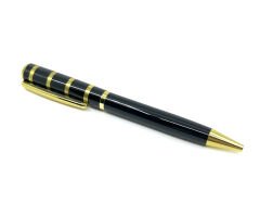 Premium Metal Roller Tükenmez Kalem Siyah Kapaklı - Siyah