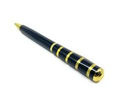 Premium Metal Roller Tükenmez Kalem Siyah Kapaklı - Siyah