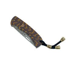 Epoksi Kabze  El Yapımı Damascus Çeliği Katlanabilir Çakı