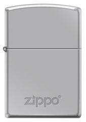 Zippo Polished Chrome Logo Dizayn Çakmak