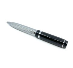 Premium Metal Roller Gümüş Renk Tükenmez Kalem - Siyah Kapak